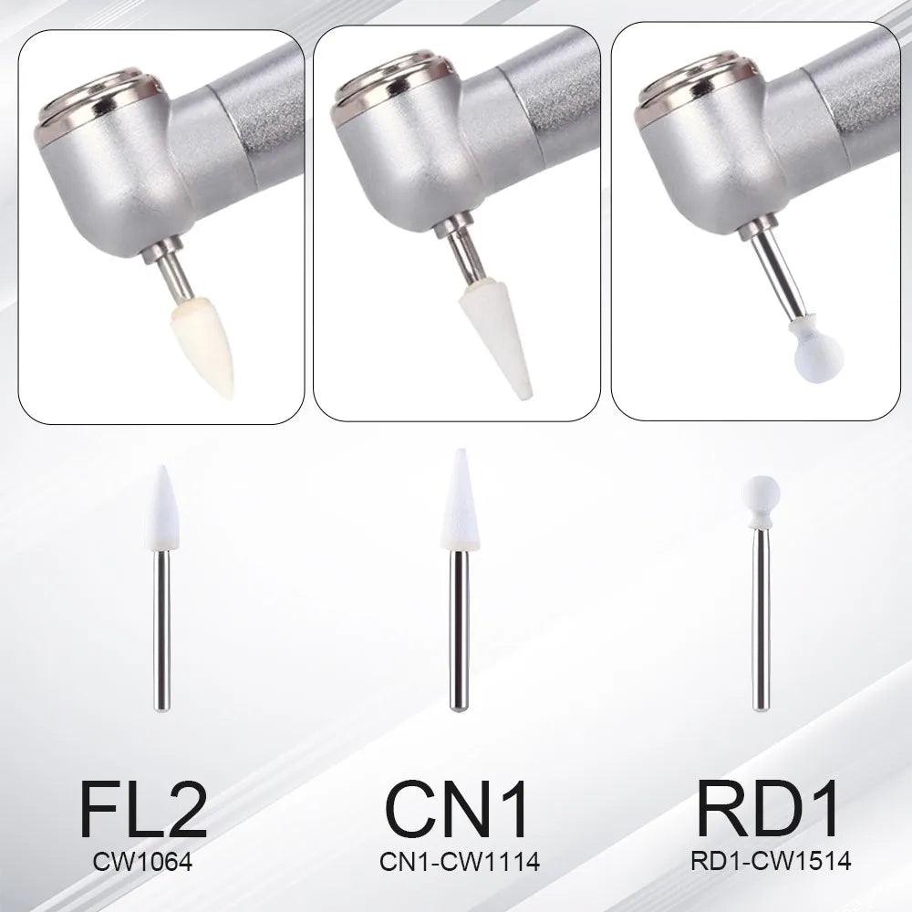 AZDENT 12Pcs/Pack Dental Polishing Stone Handpiece  Burs FG Cone Flame Dentist Teeth Whiting  ourlum.com   