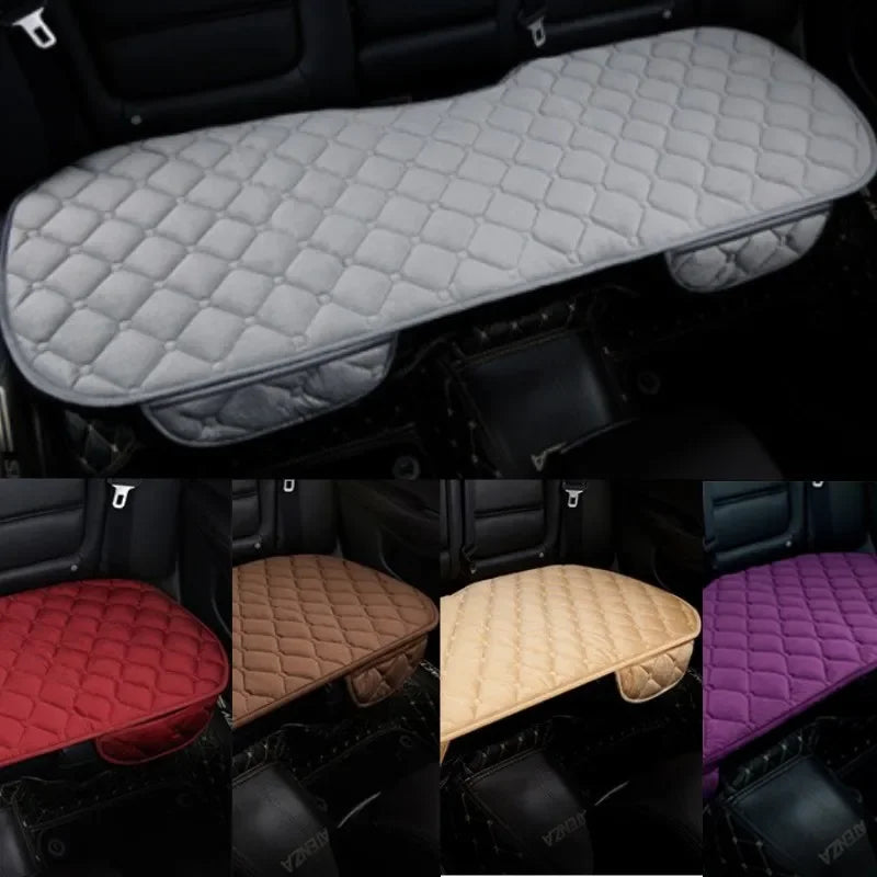 Car Seat Cover Front Rear Flocking Cloth Cushion Non Slide Winter Auto Protector Mat Pad Keep Warm Universal Fit Truck Suv Van