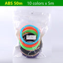 3D Pen Filament Kit: Colorful 1.75mm PLA ABS PCL Plastic Set  ourlum.com ABS10Color 50m  