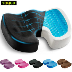 Orthopedic Gel Memory Foam U-Shape Seat Cushion for Back Pain Relief - Breathable Coccyx Support for Office, Travel, and Car