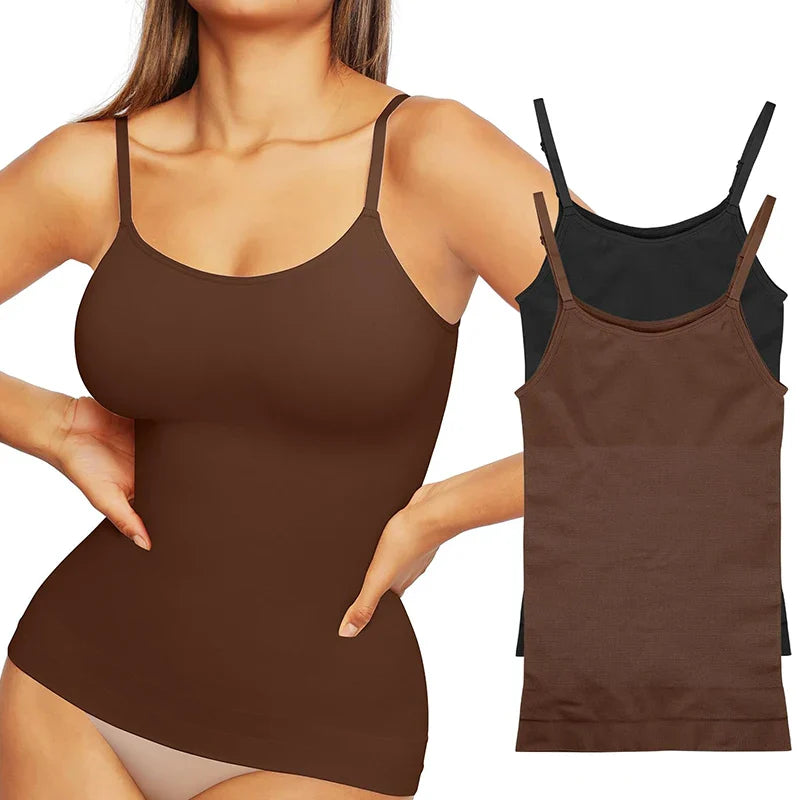 Scoop Neck Slimming Cami - Tummy & Waist Control Shapewear, Sizes S-3XL