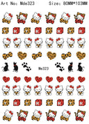 Adorable Cartoon Hello Kitty Nail Sticker Set for Nail Art