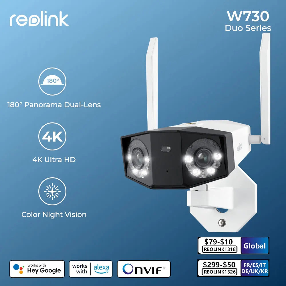 Reolink Duo Outdoor 4K Security Camera with AI Detection  ourlum.com   