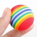 Rainbow EVA Ball Toy for Cats and Dogs 3-in-1 Fun