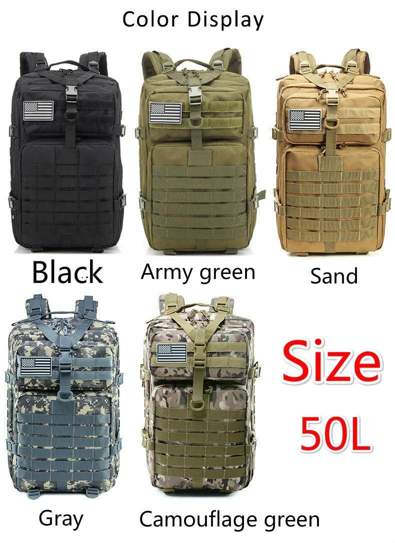 30L/50L 1000D Nylon Waterproof Backpack Outdoor Rucksacks Tactical Sports Camping Hiking Trekking Fishing Hunting Bag  ourlum.com   