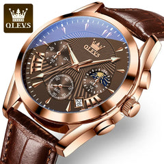 Chronograph Luxury Sports Watch: Stylish Waterproof Men's Wristwatch