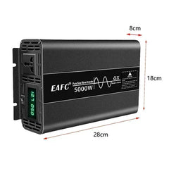 EAFC Pure Sine Wave Inverter 4000W 5000W 7000W Power DC 12V to AC 220V 50HZ Power Bank Converter Solar Car Inverter