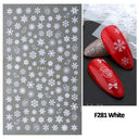 Winter Snowflake Nail Art Stickers for Holiday Glam Designs