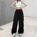 Back to School Women's New American Hip-Hop Wide-Leg Pants