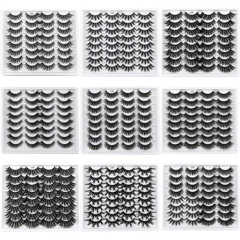 Ultimate 3D Mink False Eyelashes Variety Pack: Fluffy, Natural, and Reusable