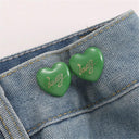 Waist Tightening Bowknot Button Adjusters Set for Pants and Skirts - Stylish and Convenient  ourlum.com love-green  