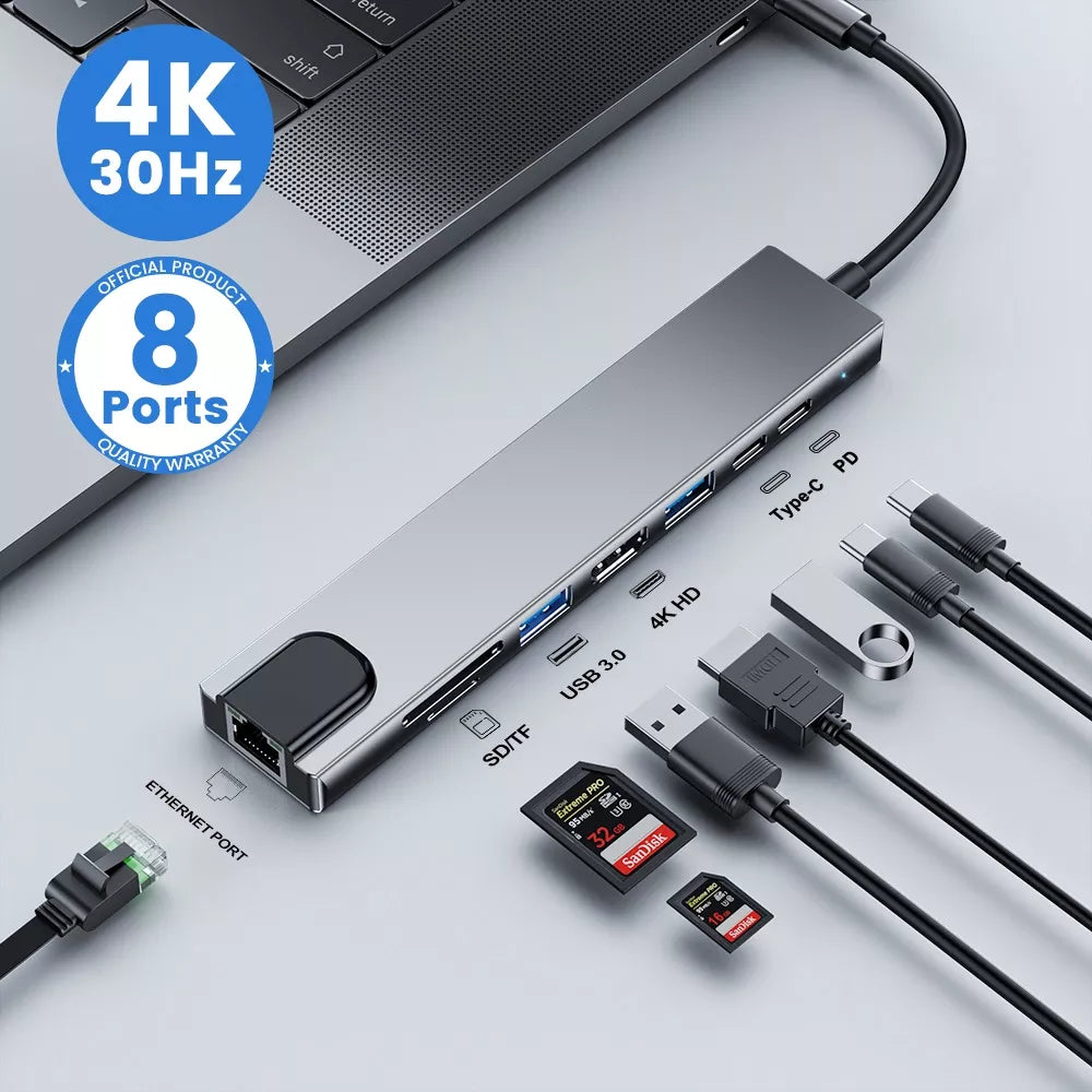 Ultimate USB C Hub Splitter for MacBook Air & iPad Pro  ourlum.com   