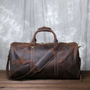 New Retro Male Carry-on Bag Large Capacity Leather Bag