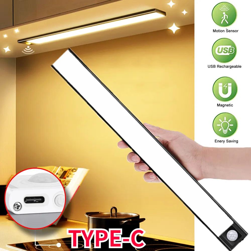 Motion Sensor LED Night Light for Cabinet and Closet - Ultra-thin Design with Adjustable Brightness and Color Temperature  ourlum.com   