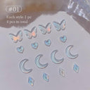 Auroras Butterfly 3D Nail Art Jewelry Unique Acrylic Beads Kit