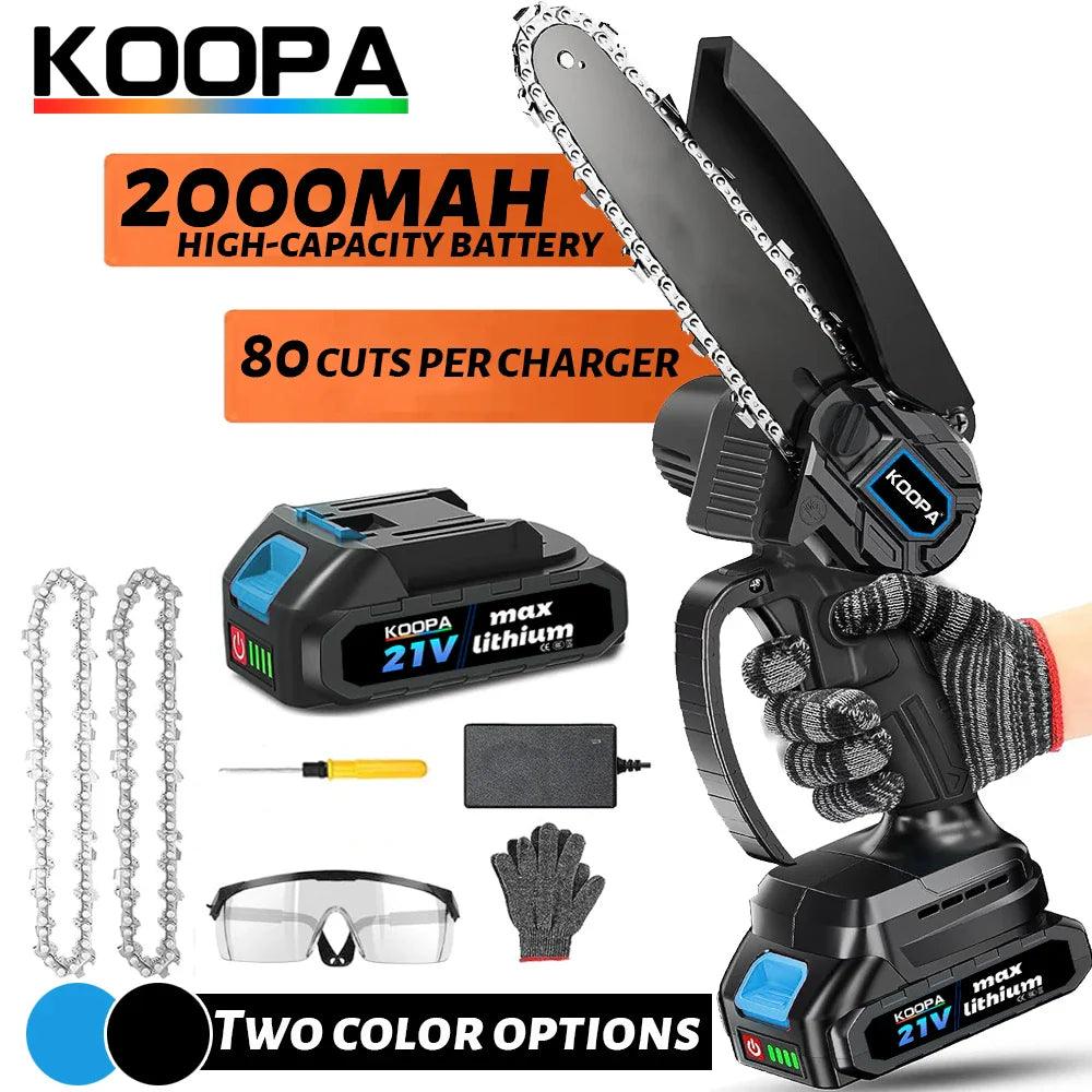 Koopa Tool Cordless Mini Chainsaw 6-Inch Power Chain Saws with Security Lock and 2.0Ah Battery for Wood Cutting Tree Trimming  ourlum.com   