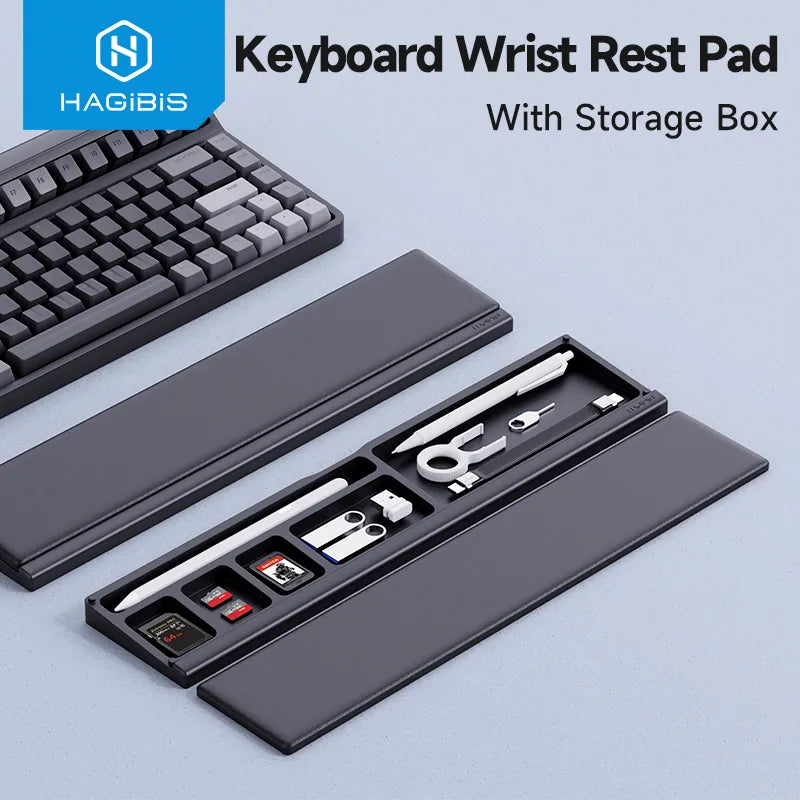 Ergonomic Memory Foam Keyboard Wrist Rest Pad with Desktop Storage Box  ourlum.com   