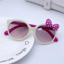 Adorable UV400 Kids Sunglasses with Cat Design and Bowknot