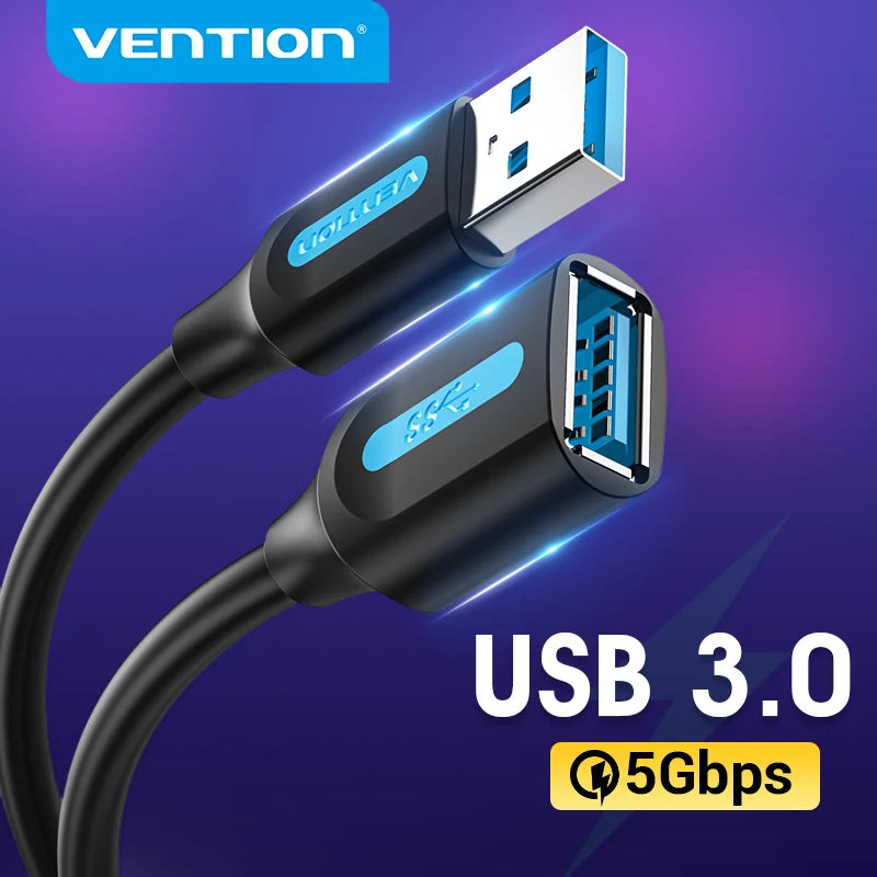 Vention USB 3.0 Extension Cable USB 3.0 2.0 Cable Extender Data Cord for PC Smart TV Xbox One SSD Fast Speed USB Cable Extension