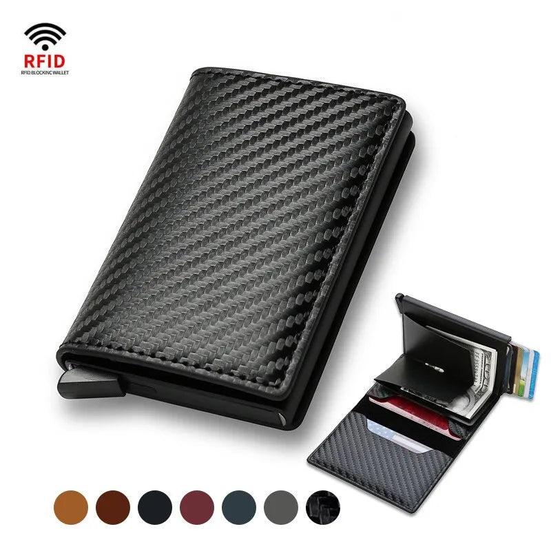 RFID Aluminum Wallet: Stylish Carbon Fiber Card Holder & Protection  ourlum.com   