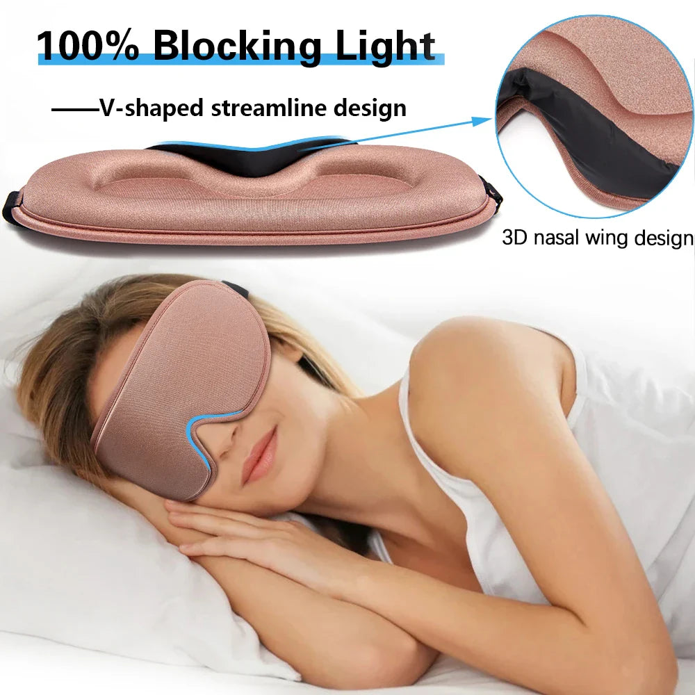 Luxurious Silk Eye Mask with Adjustable Memory Foam for Perfect Sleep Comfort