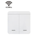 Wireless Smart Wall Panel with Remote Control and Mini Relay for Home LED Light Switch  ourlum.com 2Gang  