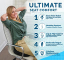 Memory Foam Gel-Cool Seat Cushion for Tailbone Pain Relief