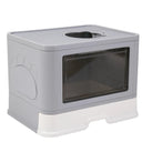 Cat Litter Box Fully Enclosed and Foldable Top Entry