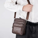 Men's New Genuine Leather Crossbody Bag Vertical Trendy