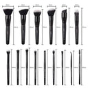 ZOREYA Black Makeup Brushes Set for Flawless Makeup