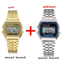 Gold Stainless Steel LED Men's Watch Modern Stylish Timepiece