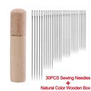 Blind Sewing Needles: Upgrade Your Sewing Game with Self-Threading Stainless Steel Needles  ourlum.com E 30PCS with Box  