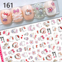 Adorable Cartoon Hello Kitty Nail Sticker Set for Nail Art