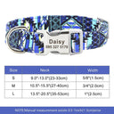 Large Dog Collar: Personalized Cute Print Nylon Pet Collar for Small, Medium, Large Dogs  ourlum.com 337 blue S 