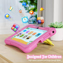 PRITOM Tablet for Kids 7 Inch Android 11 32 GB WiFi Bluetooth Dual Camera Educational Software Installed with Proof Case  ourlum.com   