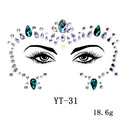 3D Sexy Face Tattoo Stickers Temporary Tattoos Glitter Fake Tattoo Rhinestones Masquerade for Women Party Face Jewels Tattoo  ourlum.com NO.45  