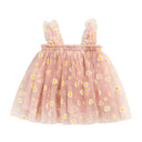 Ma&Baby Daisy Tulle Dress for Girls - Summer Party Beach Holiday Clothing  ourlum.com Pink 1-2Years 