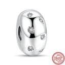 Crown Flowers Heart Silver Bead Charm Elegant Pandora Accessory