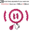 Adjustable Sport Hoops for Waist Exercise & Weight Loss  ourlum.com 28 sections pink  