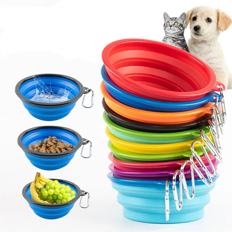 Large Collapsible Pet Bowl: Portable Travel Dish for Dogs and Cats  ourlum.com   