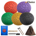 6-Inch Steel Tongue Drum 11 Notes Handpan Drum C Key Drum Mallet Finger Picks Percussion Musical Instruments for Meditation Yoga