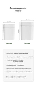 12L 16L Smart Sensor Trash Can Bathroom Automatic Wastebasket