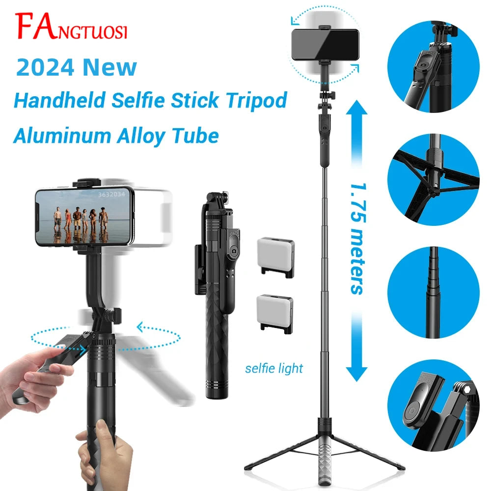 Wireless Selfie Stick Tripod Stand with LED Light - Ultimate Smartphone Photography Companion  ourlum.com   