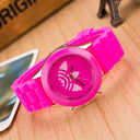 Women's Stylish Quartz Sports Watch with Silicone Band for Fashionable Ladies  ourlum.com Rose  