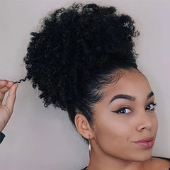 Afro Puff Kinky Curly Ponytail Hairpiece: Trendy Clip-In Extensions