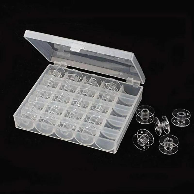 Clear Plastic Sewing Bobbins Storage Box for Home Accessories  ourlum.com   