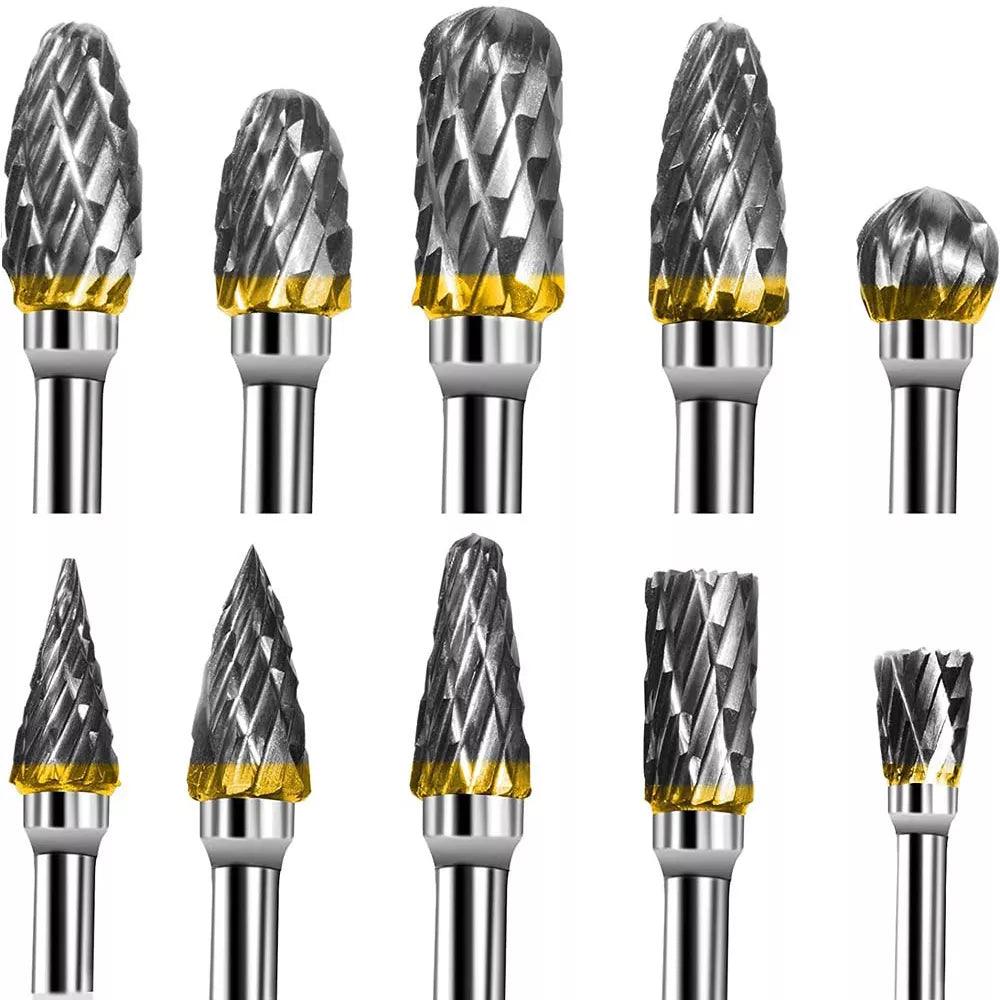 Carbide Rotary Tool Burr Set: Premium Tungsten Steel Carving Engraving Polishing Kit  ourlum.com   