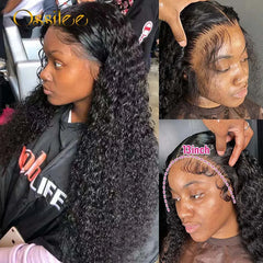 Premium Jerry Curly HD Lace Frontal Wigs - Glueless Human Hair, Pre-Plucked & Versatile Styles