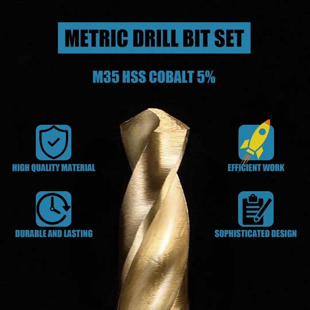 Metric Drill Bits Set: Precision Masonry Carbide Bits - High Speed Steel Drill Power  ourlum.com   