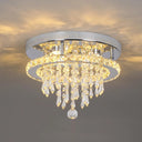 Crystal Chandelier Chrome Ceiling Lamps Led Flush Mount Light